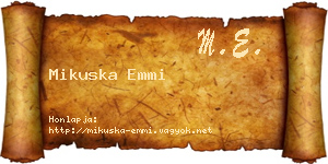 Mikuska Emmi névjegykártya